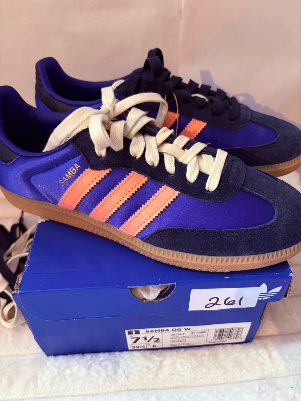 adidas Samba OG Women's Navy & Pink Athletic Sneakers